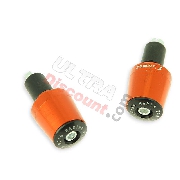 Custom Handlebar End Plugs (type 7) - orange for Bashan 200cc BS200S3