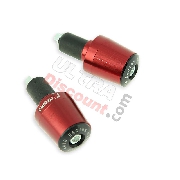 Custom Handlebar End Plugs (type 7) - red for Dax Skyteam