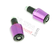 Custom Handlebar End Plugs (type 7) - purple for ATV liquide 200cc