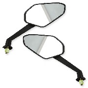 Pair of mirrors for Bashan ATV 200cc BS200S7